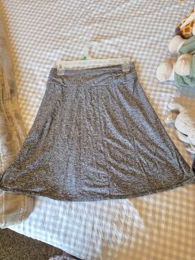 Athleta Marled Gray A-Line Knit Skirt - Size Small